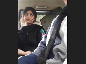Indian girl enjoys sex on car hood