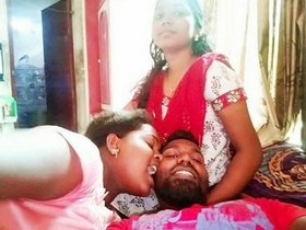 Indian girlfriends celebrate boyfriend's birthday party