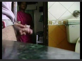 Indian housekeeper indulges in self-pleasure with her employer under surveillance