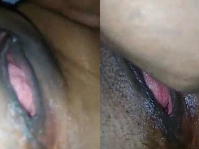 Indian spouse with shaved vagina gets pleasure from husband's tongue