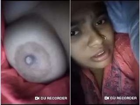 Rustic Bangla girl flaunts her breasts in a steamy video