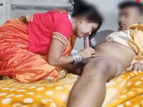 A sensual blowjob leads to intense penetration with an Indian wife