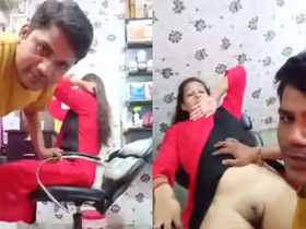 Romantic couple enjoys sensual massage at beauty spa