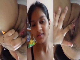 Naughty girl pleasures herself with her fingers in this hot video