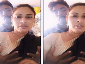 Desi babe with big boobs rides on a board