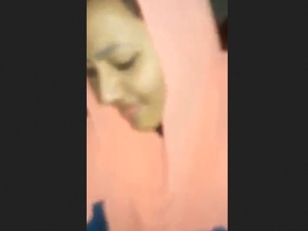 A charming hijabi girl pleases her boyfriend with a passionate oral sex and intense intercourse