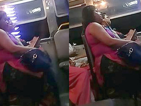 Indian wife with large breasts and curvy figure in public transit encounter