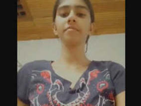 A cute girl flaunts her body for her boyfriend in a steamy video