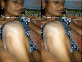 Desi Bhabha's big boobs squeezed in a steamy video