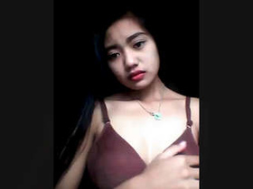 Assamese girlfriend displays herself for her partner