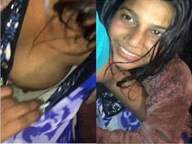 Cute Indian girl's chest gets recorded by a lover