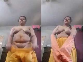 Curvy Indian girl strips naked and flaunts her body