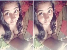 Busty babe flaunts her curves in a seductive video call