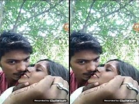 Desi couple's street romance with a girl flaunting her breasts