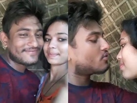 Indian couple has fun in the park