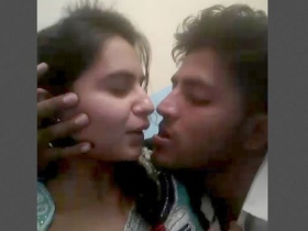 First kiss and sexual encounter between a couple of desi lovers