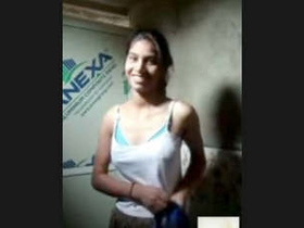 This video features a charming Desi girl being showcased