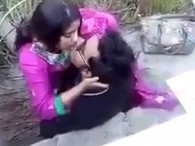 Couples share a romantic kiss in the great outdoors