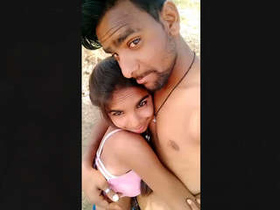 Desi couple indulges in steamy outdoor sex