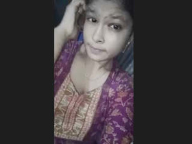 Indian wife showcases her large breasts and toned vagina in first installment