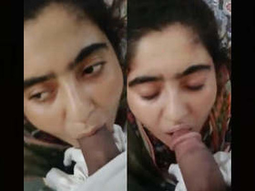 Desi beauty's breasts bounce while performing a passionate oral sex act