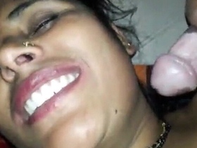 A friend's wife gives a sensual blowjob