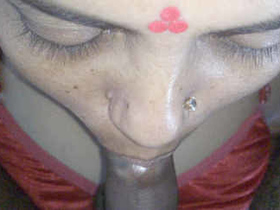Lovely Indian wife with breasts and sweet vagina performs oral sex