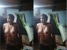 Tamil wife flaunts her body in solo video