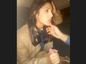 Indian woman performs a sensual oral sex act in this erotic video