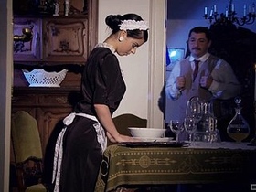 Jessyka Swan gives a blowjob to a detective and gets analized by goddesses