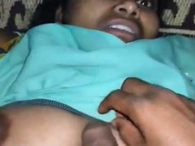 Indian girl with large breasts has sex for the camera with her partner