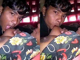 Aroused Indian matron gives a sensual blowjob