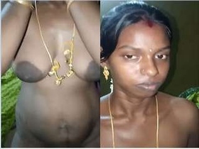 Desi Tamil wife's breasts and pussy gripped by husband in exclusive video