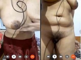Desi babe flaunts her curves in a hot video call