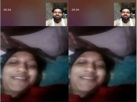 Indian wife flaunts her pussy on video call