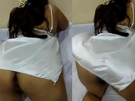 Indian aunt flaunts her ample rear end
