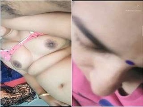 Husband flaunts wife's breasts during live sex show