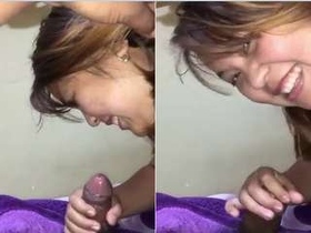 Manipuri girl gives a blowjob in this video