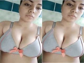 A stunning girl with a camera reveals her intimate parts