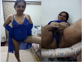 Famous Indian Auntie's sensual striptease and intimate moments