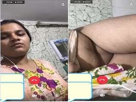 Video call with a horny girl revealing her breasts and vagina