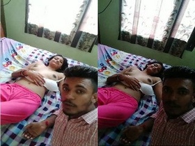 Exclusive photo shoot of a stunning Indian babe with her lover