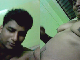 Indian aunt's vagina being orally pleasured by her spouse