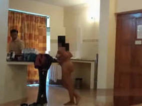 Desi wife strips down and teases room service worker