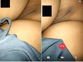 Desi wife reveals her wet pussy to her partner on video call