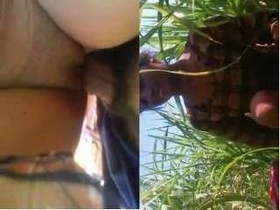 Rustic lover enjoys outdoor sex