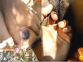Telugu lover gets fucked outdoors and fingered