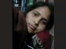 Indian wife flaunts her large breasts on video call