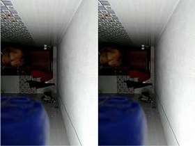 Hidden camera captures a Desi bhabhi taking a bath