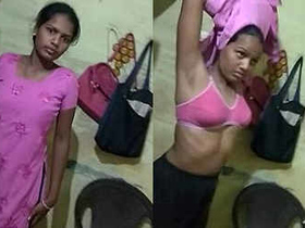 Desi girl changes into a sexy outfit on camera